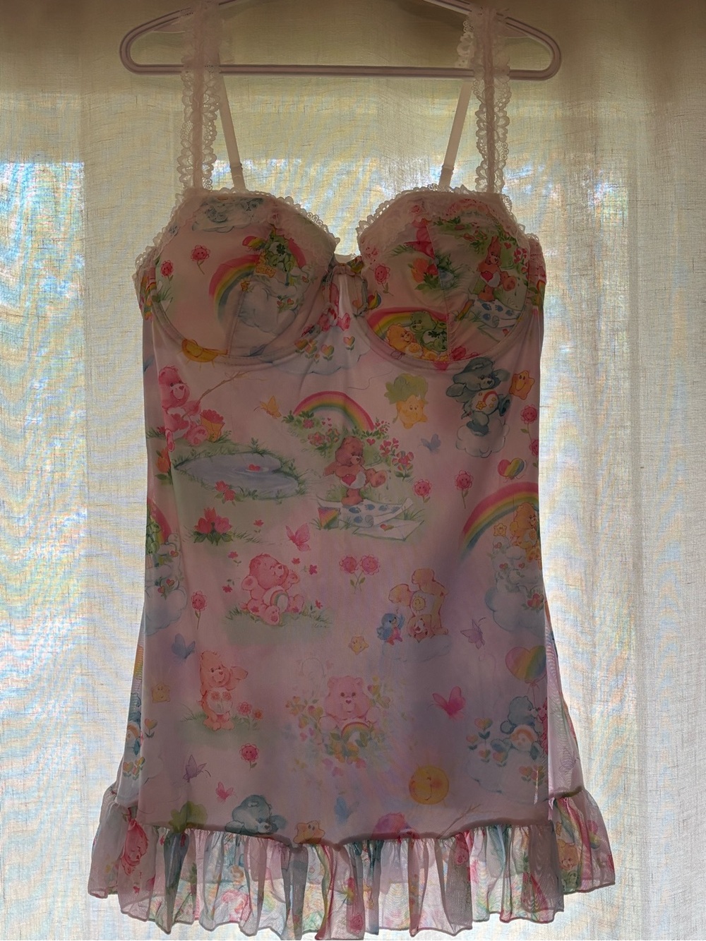 Pastel Care Bears Sweetheart Slip Dress Size 1X